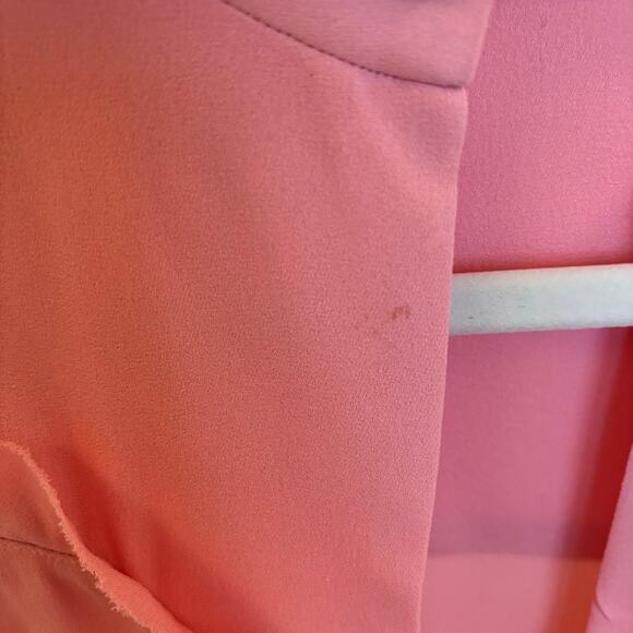 Balenciaga baby pink silk ruffled blouse frilly chic girly button down size 36 - Picture 5 of 9